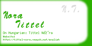 nora tittel business card